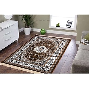 light - weighted economical silk touch carpet approx 7 x 9 feet 210x270 cm