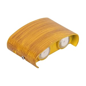 lightaverse modern led wall lamp up down waterproof ip65 12w pine wood shade aluminum casting up down 4 way outdoor round led wall black warmwhite pack of 1 4way