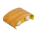 LIGHTAVERSE Modern LED Wall Lamp up Down Waterproof IP65 12W Pine Wood Shade Aluminum Casting Up Down 4 Way Outdoor Round LED Wall (Black, WARMWHITE Pack of 1) 4WAY