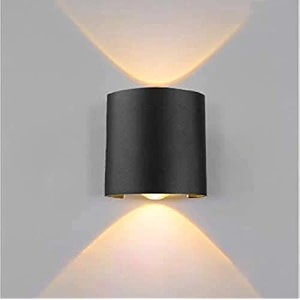 stainless steel wall lights 10 watts 2 ray oval up down outdoor led wall lights waterproof ip65 exterior wall step light fixture waterproof lampwarm whiteblack body 2 way