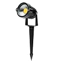 LIGHTAVERSE Wall Lights 5W LED Wall Light Low Voltage Landscape Lights, Outdoor 12V 3000K Warm White,Waterproof Garden Pathway Lights Wall Tree Flag Spotlights with Stand