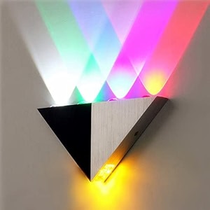 lightaverse wall lights modern triangle 5watts led wall sconce light fixture indoor hallway up down wall lamp spot light aluminum decorative lighting pack of 1multicolor