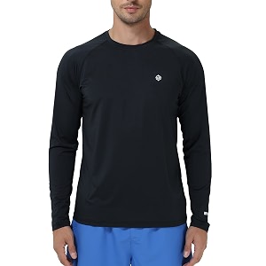 lightbare mens upf 50 uv sun protection lightweight long sleeve t-shirt quick dry for outdoor hiking running