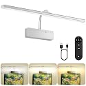 Lightbiz Picture Light, 20inch 6000mAh Rechargeable Picture Lights for Wall Battery Operated Wall Lights, 3 Colors Paintings Light Dimmable Art Light for Artwork, Gallery (Silver)