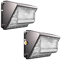 Lightdot 2 Pack 250W Wall Pack LED Exterior Light with Smart Photocell