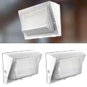 Lightdot 2Pack 250W LED Wall Pack Lights, 100-277v Dusk to Dawn with Photocell | 37500Lm(150Lm/W) 5000K IP65 Outdoor Exterior Lighting Fixture, Energy Saving|5-Yrs Warranty, ETL White(Height:20-40ft)