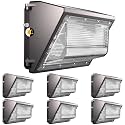 Lightdot 6 Pack 150W Wall Pack LED Exterior Light with Smart Photocell