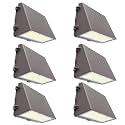Lightdot 200W LED Wall Pack Lights, 100-277v Full Cut Off Dusk to Dawn Photocell, 30000Lm(150Lm/W) 5000K IP65 Waterproof Outdoor Exterior Lighting, Energy Saving, 5-Year | ETL-6Pack