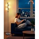 Lightdot Dimmable Globe Floor Lamp, Black Standing Lamps with 4pcs 3000K G9 Bulbs Soft Warm White Eye Care, Mid Century Floor Lamp for Living Room/Bedroom