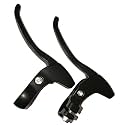 LIGHTER HOUSE� Newest 01 Pair Bicycle Parts Left Right MTB Lever Aluminum Alloy Brake Handles - Black