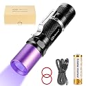 Black Light UV301-395nm UV Light AA batery Blacklight uv Torch for UV Glue Curing, Rock and Mineral Identification, Fluorescent Agents, Pet Urine, Stain Detection, AC Leakage Detection.