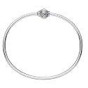Lighthouse Creations The Traditional Sterling Silver Single Swirl Ball Threaded Bracelet from Cape Cod