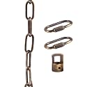 Lighting Pendant Chain, Heavy Duty for Light Fixture, Mirror or Picture Suspension in Antique Brass Finish, Multiple Specifications (Antique Copper, 24)