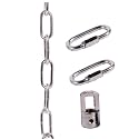 Lighting Pendant Chain, Heavy Duty for Light Fixture, Mirror or Picture Suspension in Antique Brass Finish, Multiple Specifications (Silver, 12)