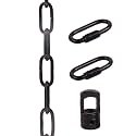 Lighting Pendant Chain, Heavy Duty for Light Fixture, Mirror or Picture Suspension in Antique Brass Finish, Multiple Specifications (Black, 36)