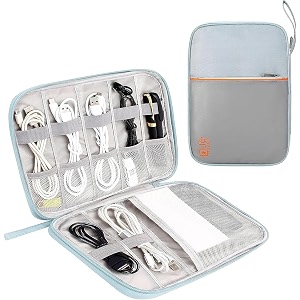 lightniing hammerz electronics accessories organizer bag universal travel gadget wires organizer bag for cables plug and more fits for pad phone charger hard disk slim shape grey