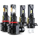 Lights Compatible for 2007 2008 2009 Lexus ES350 Light Bulbs High Low Beam for Off Road, Pack of 4