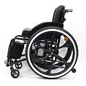 Lightweight All-Terrain Sports Wheelchair,Portable Folding Wheelchair for Adults,220Lbs Load Capacity(Black B,40cm/15.7in)