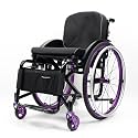 Lightweight All-Terrain Ultra Sports Wheelchair Foldable Adjustable Footrest and Seat Height, Handbrakes,Suitable for Teenagers, Adults, Seniors(Purple,Seat Width 40cm/15.7in)