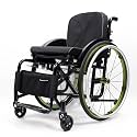 Lightweight All-Terrain Ultra Sports Wheelchair Foldable Adjustable Footrest and Seat Height, Handbrakes,Suitable for Teenagers, Adults, Seniors(Green,Seat Width 38cm/15in)