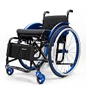 Lightweight All-Terrain Ultra Sports Wheelchair Foldable Adjustable Footrest and Seat Height, Handbrakes,Suitable for Teenagers, Adults, Seniors(Blue,Seat Width 40cm/15.7in)