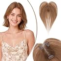 Lightweight Breathable 100% Human Hair Topper 11Inch #6 Light Brown