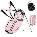 Lightweight Golf Stand Bag, 14 Way Golf Bags with Full Length Dividers for Men Women, Encrypted 900D Weather-Proof Club Carry Bag with Ergonomic Dual Strap, Cooler Pockets, 9 Pockets