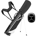 Lightweight Golf Stand Bag, 4-Way Full-Length Dividers, Holds Up to 10 Clubs, 3.7 lbs Golf Bag with Dual Straps & Stand for Driving Range, Par 3, and Standard Courses