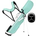 Lightweight Golf Stand Bag, 4-Way Full-Length Dividers, Holds Up to 10 Clubs, 3.7 lbs Golf Bag with Dual Straps & Stand for Driving Range, Par 3, and Standard Courses