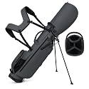 Lightweight Golf Stand Bag, 4-Way Full-Length Dividers, Holds Up to 10 Clubs, 3.7 lbs Golf Bag with Dual Straps &amp; Stand for Driving Range, Par 3, and Standard Courses