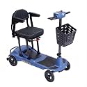 Lightweight Mobility Scooter for Adults and Seniors, 27lbs Foldable Carbon Fibre Frame, Portable 4 Wheels Scooter, 15.5 Miles Long Range, 298 lbs Capacity, Airplane Travel Friendly