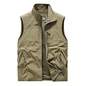 Lightweight Outdoor Vest Jacket for Men, Windbreaker for Golf, Safari, Travel, Fishing, Hiking