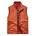 Lightweight Outdoor Vest Jacket for Men, Windbreaker for Golf, Safari, Travel, Fishing, Hiking