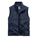 Lightweight Outdoor Vest Jacket for Men, Windbreaker for Golf, Safari, Travel, Fishing, Hiking