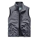 Lightweight Outdoor Vest Jacket for Men, Windbreaker for Golf, Safari, Travel, Fishing, Hiking