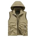 Lightweight Outdoor Vest Jacket for Men, Windbreaker for Golf, Safari, Travel, Fishing, Hiking