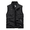 Lightweight Outdoor Vest Jacket for Men, Windbreaker for Golf, Safari, Travel, Fishing, Hiking