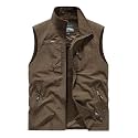 Lightweight Outdoor Vest Jacket for Men, Windbreaker for Golf, Safari, Travel, Fishing, Hiking