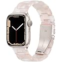 Lightweight Resin Band For Apple Watch Series 11 10 9 8 7 6 5 4 3 2 1 SE 3 2 Ultra 3 2, Fashion Adjustable Replacement Strap for iWatch Bands 38mm 40mm 41mm 42mm 44mm 45mm 46mm 49mm for Women Men