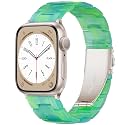 Lightweight Resin Band For Apple Watch Series 11 10 9 8 7 6 5 4 3 2 1 SE 3 2 Ultra 3 2, Fashion Adjustable Replacement Strap for iWatch Bands 38mm 40mm 41mm 42mm 44mm 45mm 46mm 49mm for Women Men