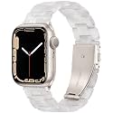 Lightweight Resin Band For Apple Watch Series 11 10 9 8 7 6 5 4 3 2 1 SE 3 2 Ultra 3 2, Fashion Adjustable Replacement Strap for iWatch Bands 38mm 40mm 41mm 42mm 44mm 45mm 46mm 49mm for Women Men