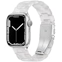 Lightweight Resin Band For Apple Watch Series 12 11 10 9 8 7 6 5 4 3 2 1 SE 3 2 Ultra 4 3 2, Fashion Adjustable Replacement Strap for iWatch Bands 38mm 40mm 41mm 42mm 44mm 45mm 46mm 49mm for Women Men