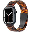 Lightweight Resin Band For Apple Watch Series 12 11 10 9 8 7 6 5 4 3 2 1 SE 3 2 Ultra 4 3 2, Fashion Adjustable Replacement Strap for iWatch Bands 38mm 40mm 41mm 42mm 44mm 45mm 46mm 49mm for Women Men