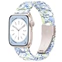 Lightweight Resin Band For Apple Watch Series 11 10 9 8 7 6 5 4 3 2 1 SE 3 2 Ultra 3 2, Fashion Adjustable Replacement Strap for iWatch Bands 38mm 40mm 41mm 42mm 44mm 45mm 46mm 49mm for Women Men