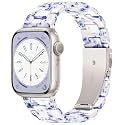 Lightweight Resin Band For Apple Watch Series 12 11 10 9 8 7 6 5 4 3 2 1 SE 3 2 Ultra 4 3 2, Fashion Adjustable Replacement Strap for iWatch Bands 38mm 40mm 41mm 42mm 44mm 45mm 46mm 49mm for Women Men