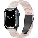 Lightweight Resin Band For Apple Watch Series 12 11 10 9 8 7 6 5 4 3 2 1 SE 3 2 Ultra 4 3 2, Fashion Adjustable Replacement Strap for iWatch Bands 38mm 40mm 41mm 42mm 44mm 45mm 46mm 49mm for Women Men