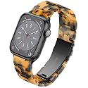 Lightweight Resin Band For Apple Watch Series 12 11 10 9 8 7 6 5 4 3 2 1 SE 3 2 Ultra 4 3 2, Fashion Adjustable Replacement Strap for iWatch Bands 38mm 40mm 41mm 42mm 44mm 45mm 46mm 49mm for Women Men