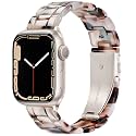 Lightweight Resin Band For Apple Watch Series 12 11 10 9 8 7 6 5 4 3 2 1 SE 3 2 Ultra 4 3 2, Fashion Adjustable Replacement Strap for iWatch Bands 38mm 40mm 41mm 42mm 44mm 45mm 46mm 49mm for Women Men