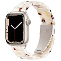 Lightweight Resin Band For Apple Watch Series 12 11 10 9 8 7 6 5 4 3 2 1 SE 3 2 Ultra 4 3 2, Fashion Adjustable Replacement Strap for iWatch Bands 38mm 40mm 41mm 42mm 44mm 45mm 46mm 49mm for Women Men