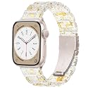 Lightweight Resin Band For Apple Watch Series 11 10 9 8 7 6 5 4 3 2 1 SE 3 2 Ultra 3 2, Fashion Adjustable Replacement Strap for iWatch Bands 38mm 40mm 41mm 42mm 44mm 45mm 46mm 49mm for Women Men